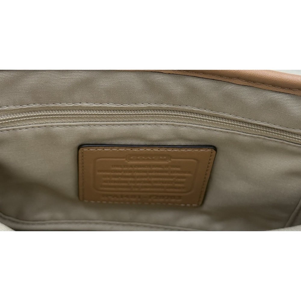 COACH Hadley Leather Field Crossbody Bag Color Block Blue Tan Purse F29763 - Picture 7 of 14